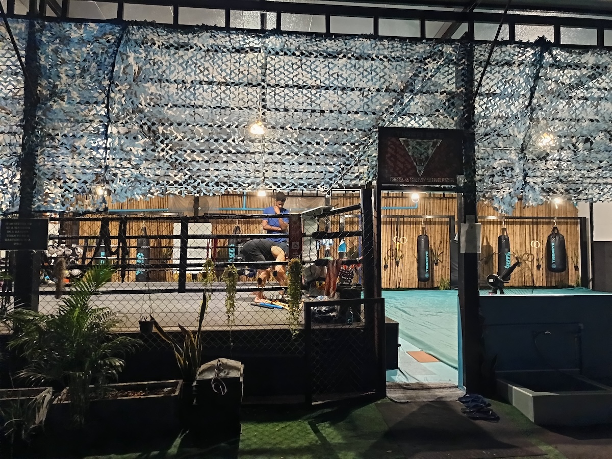 Tiger Eye MMA open-air gym grounds and permaculture gardens in Ari, Bangkok
